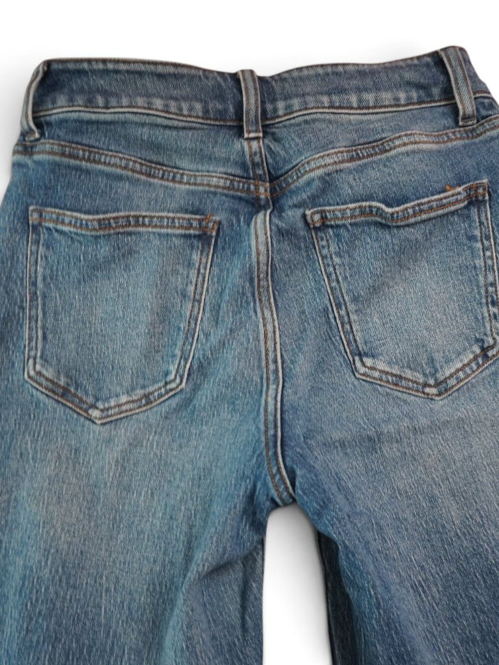 Quince Comfort Stretch High Rise Cropped Wide Leg Jeans Stormy Blue Sz 27x25 - Picture 5 of 16